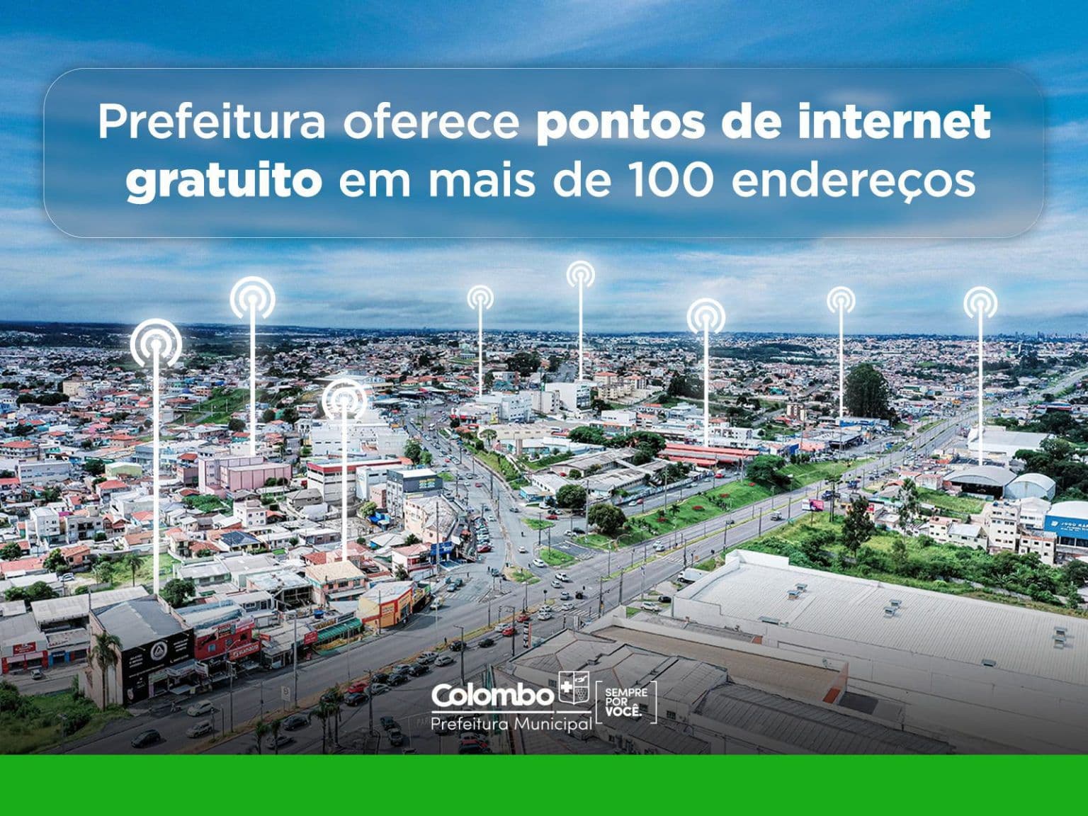 Prefeitura de Colombo oferece internet gratuita em mais de 100 endereços 